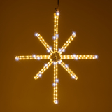 LED motiv hvězda Polaris 70cm, 230V venkovní, teplá+studená bílá