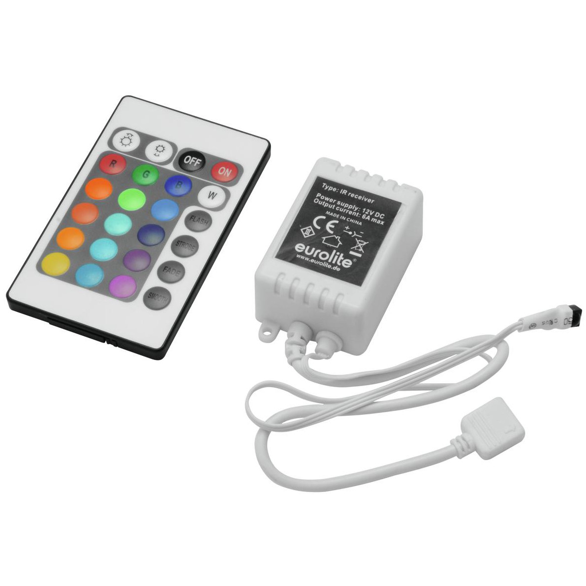 Fotografie Eurolite kontrolér pro LED pásky RGB, IR, 12V