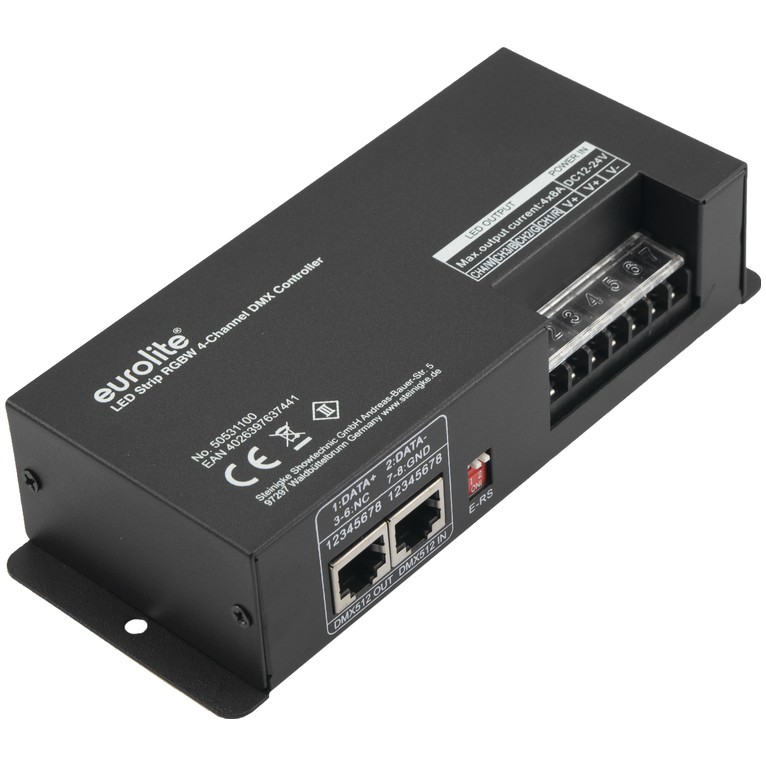 Fotografie Eurolite 4-kanálový ovladač s DMX rozhraním pro LED pásky RGBW