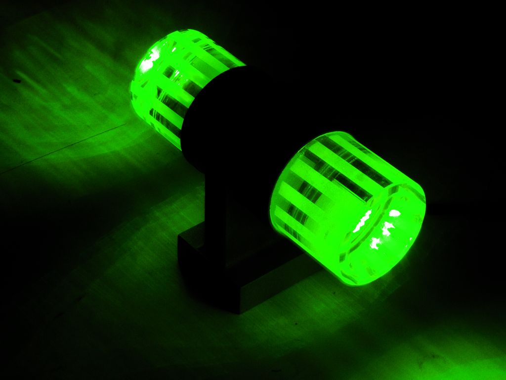 svítidlo 2x12, nástěnné, zelené LED