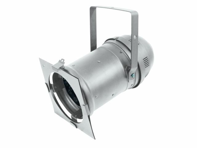 LED PAR reflektor-64 RGB dlouhý stříbrný, 24x 1W LED