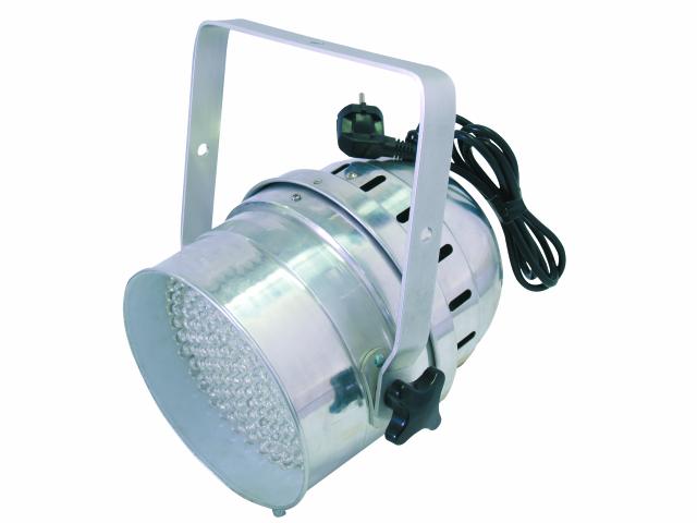 LED PAR reflektor-64 krátký stříbrný, 183x 10mm LED, 6000K