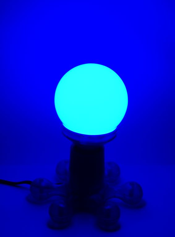 LED žárovka SC-95 E-27 LED, modrá
