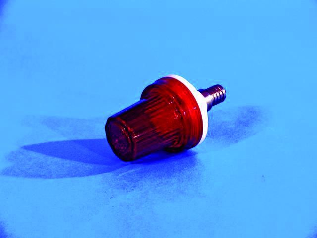 LED strobo žárovka E-14, červený