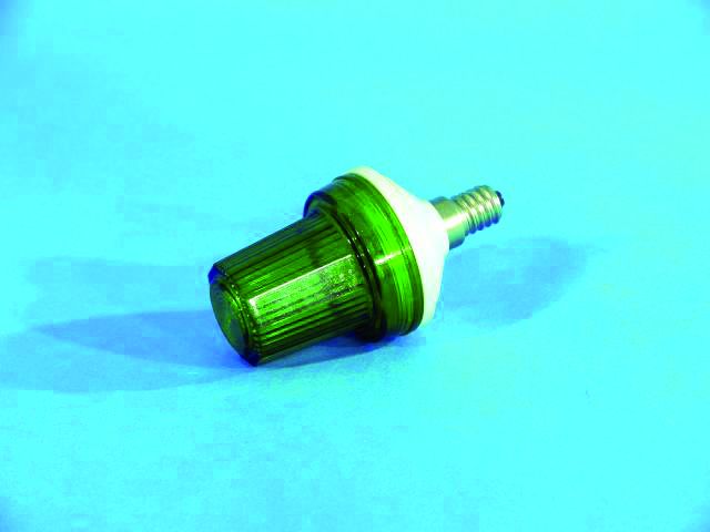 LED strobo žárovka E-14, zelený