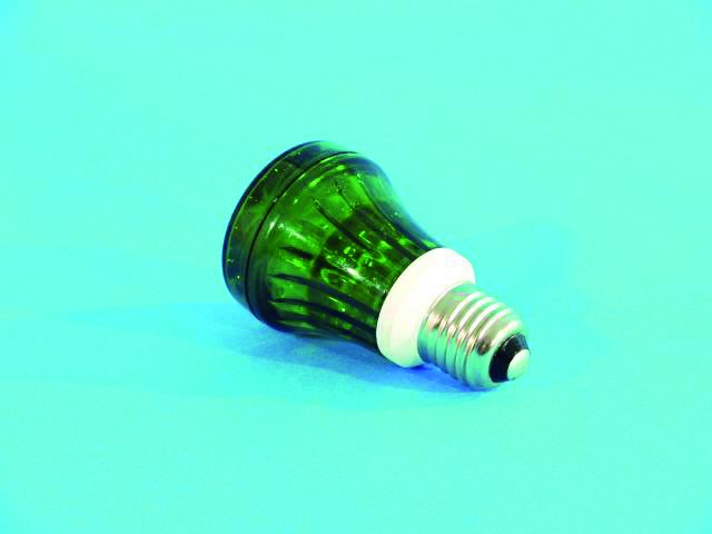 LED strobo žárovka karneval E-27, zelený