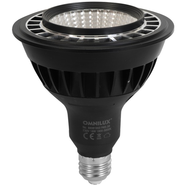 Fotografie Omnilux PAR 38 230V COB 18W E27 LED 1800-3000K, s tlumením teploty