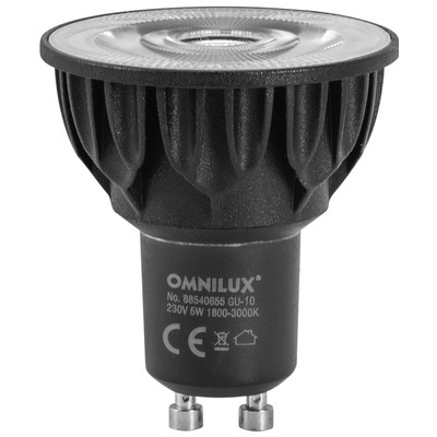 Fotografie Omnilux GU10 230V COB 5W LED 1800-3000K, s tlumením teploty