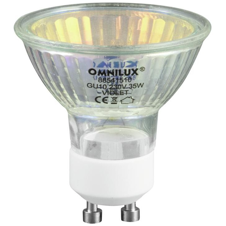 Halogenová lampa 230V/35W GU-10 25° Omnilux, fialová