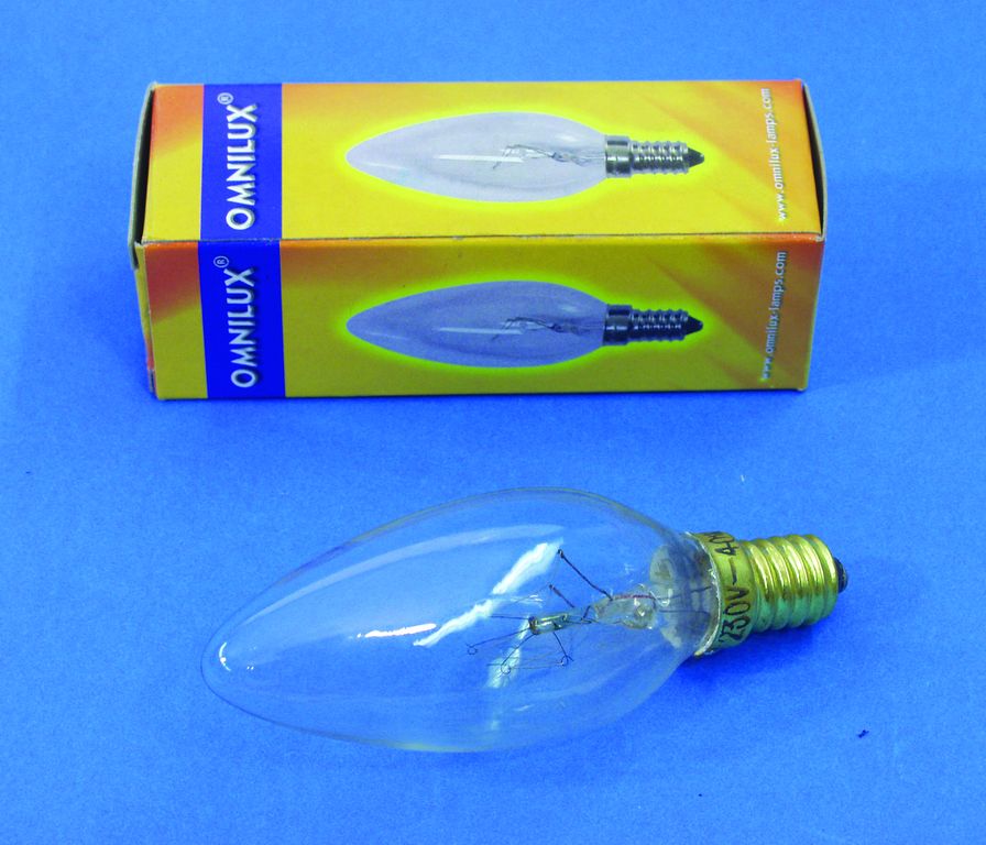 Halogenová lampa 230V/40W mléčná žárovka E-14 Omnilux