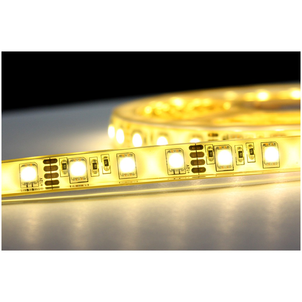 Fotografie LED páska SMD5050, teplá bílá, 12V, 1m, IP68, 60 LED/m