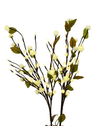 Camelie, s bílými LED diodami, 50 cm
