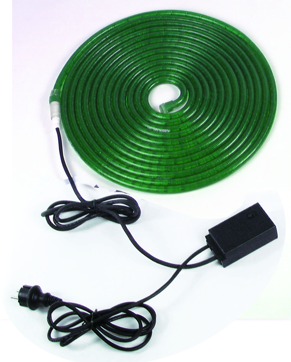 Světelná kabel, zelený, 10m s ovladačem