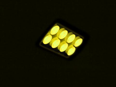 Venkovní podlahový reflektor LED IP FL-8 žlutý 60°
