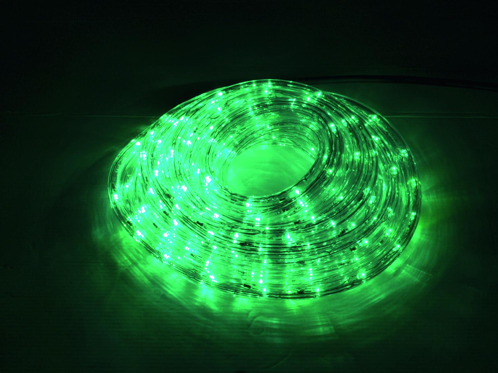 LED světelný kabel, zelená, 10m s ovladačem