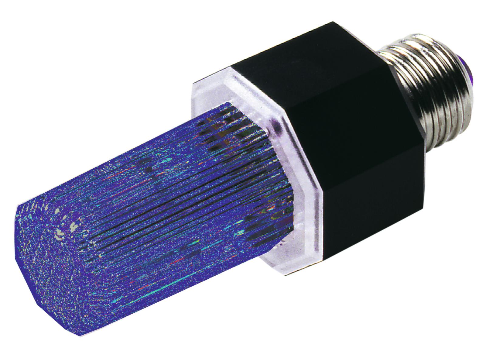 LED strobo žárovka Eurolite E-27, 5W, modráá