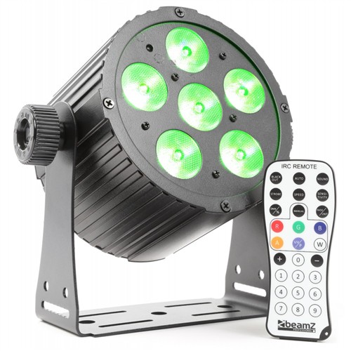 BeamZ LED FlatPAR reflektor 6x18W HCL, IR, DMX, černý