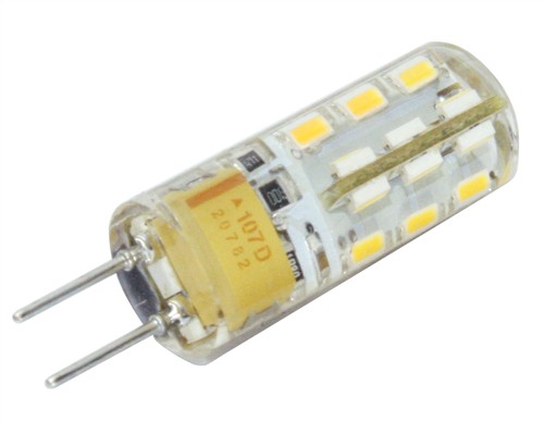 LED žárovka 12V/1,5W G4 silikon, teplá bílá