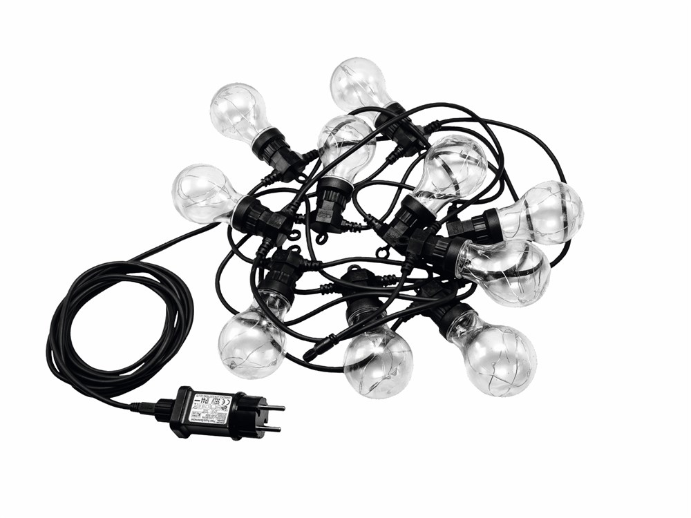 Eurolite LED BL-1, venkovní světelný řetěz, 10 žárovek teplá bílá LED, 11m