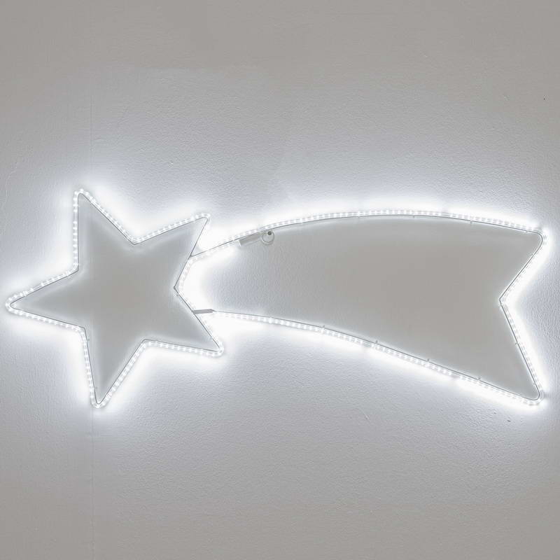 LED motiv venkovní kometa 100x40cm, 230V, Flash studená bílá