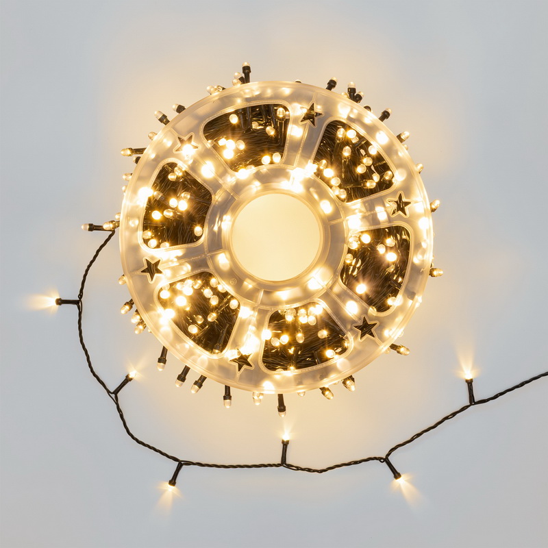 LED řetěz 75m 750 LED, venkovní, 8 programů, t. bílá