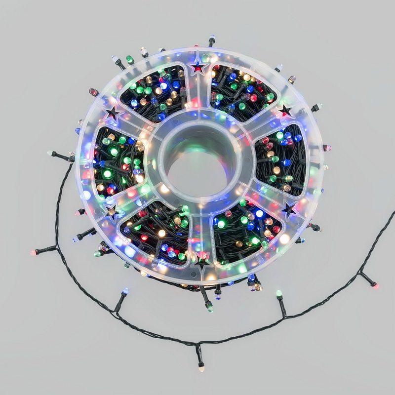LED řetěz 100m 1000 LED, venkovní, 8 programů, multicolor