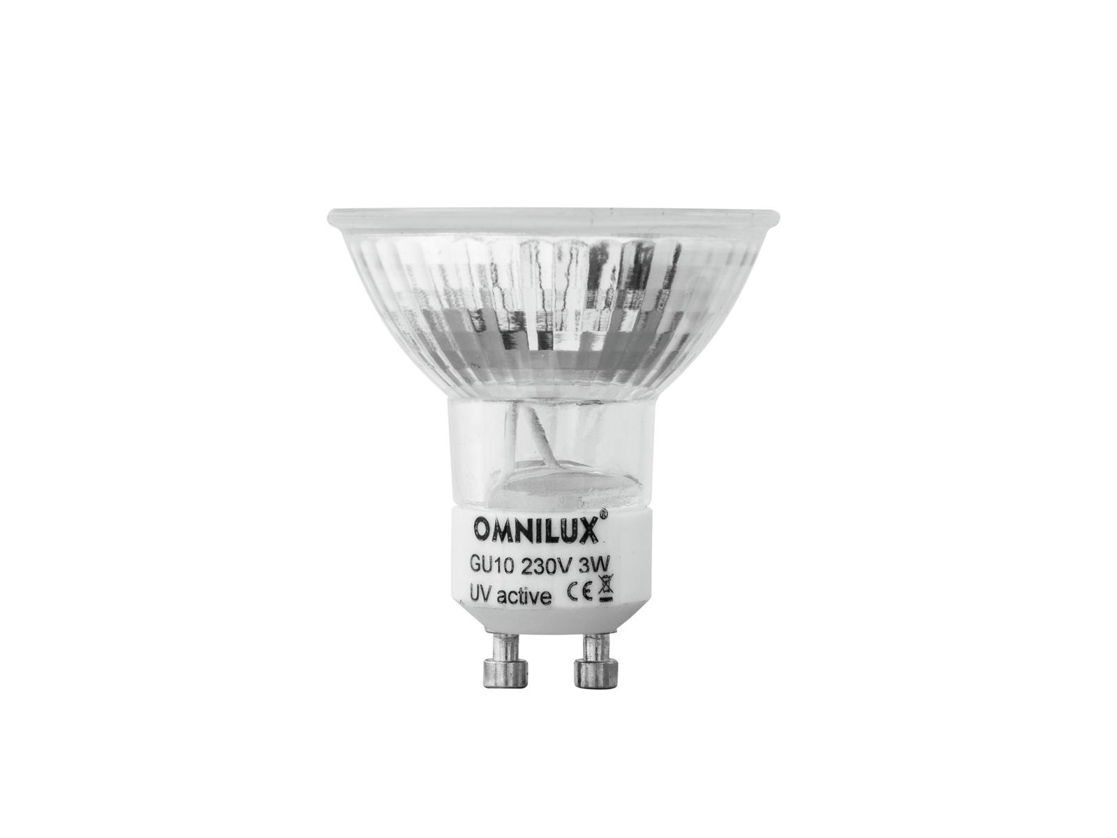 LED UV lampa Omnilux GU-10 230V 60 LED UV, 3W