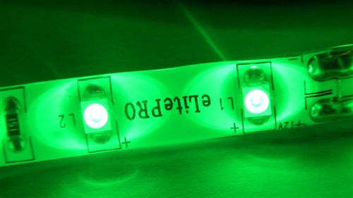 LED páska SMD3528, zelená, 12V, 1m, IP54, 60 LED/m