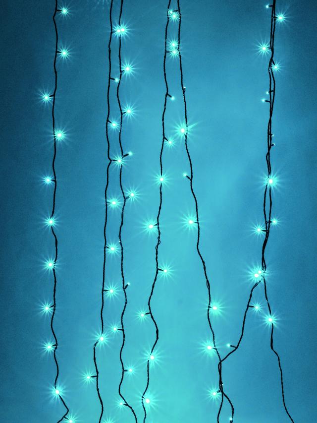LED vánoční osvětlení 200 LED 26m, 230V, modrá