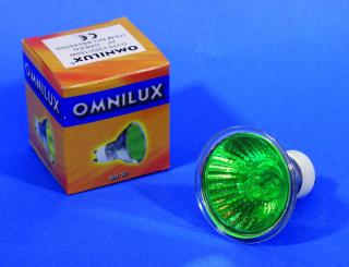 Halogenová lampa 230V/35W GU-10 25° Omnilux, zelená