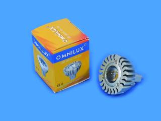 LED žárovka 12V MR-16 GU-5.3, 3W LED zelená, chladič