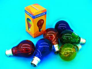 Halogenová lampa 230V/40W A19 B-22 Omnilux červená