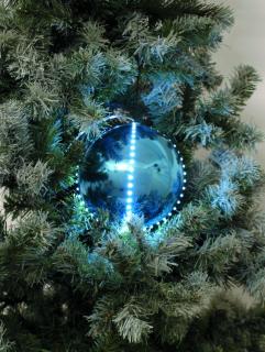 Sněhové LED koule, 15 cm, ledová modrá, 1 Ks